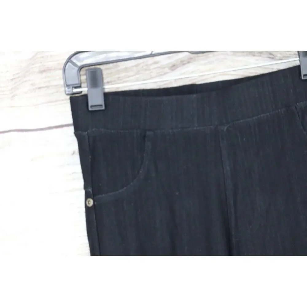 Womens One Size Pull On Leggings Set Bundle Blue Black - Picture 3 of 15